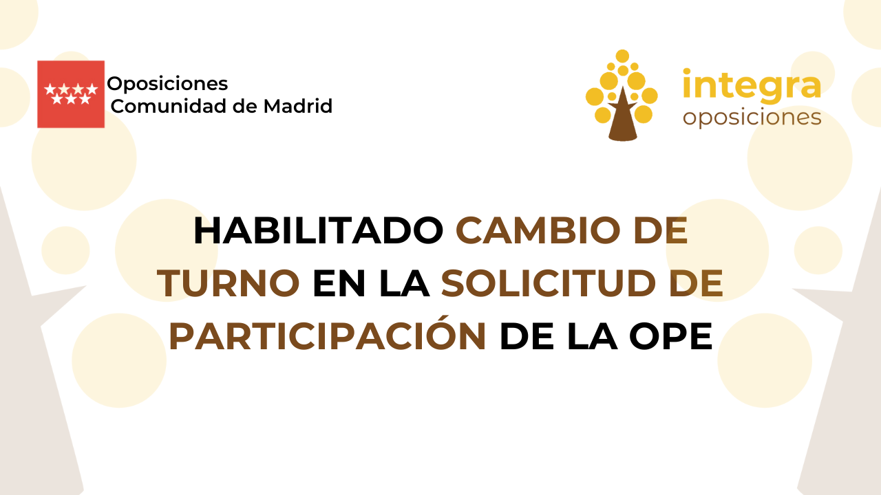 Comunidad De Madrid Habilitado Cambio De Turno En La Solicitud De